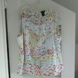 Flower print blouse tank